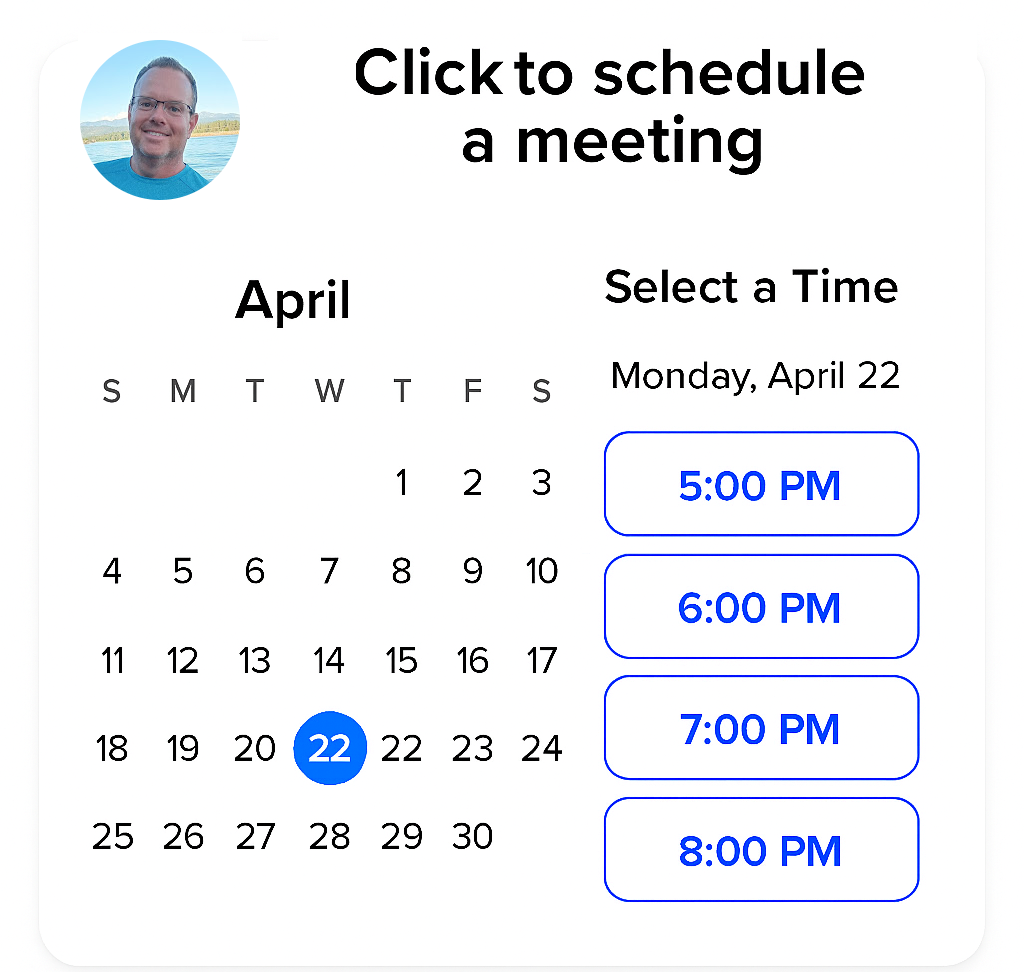 Click to schedule a meeting on Cal.com