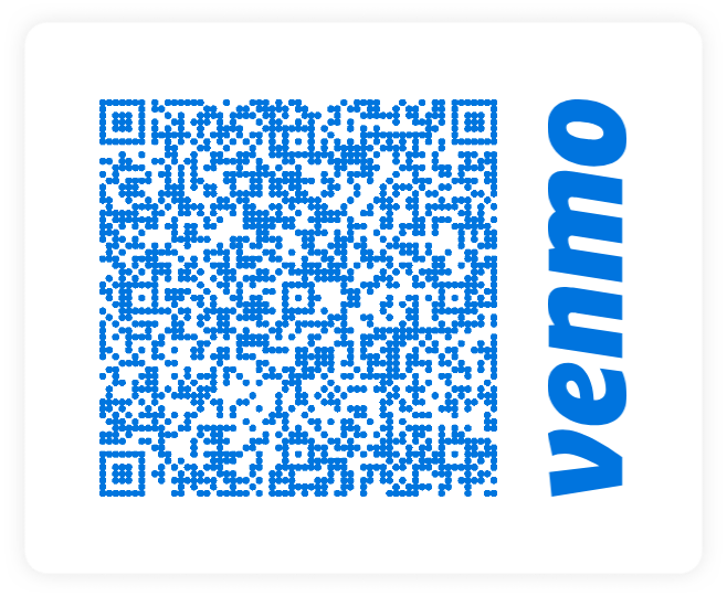 Venmo QR code for $90 deep dive session